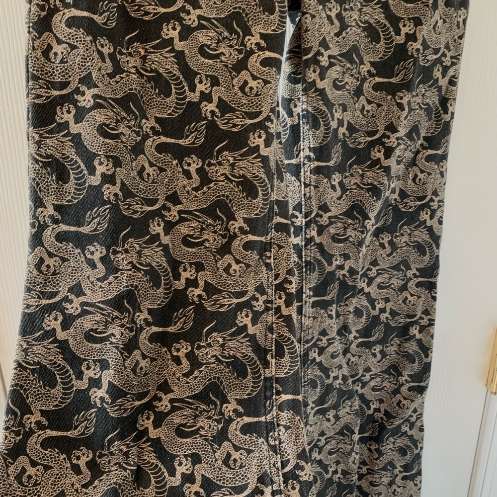 Princess Polly Dragon Print Flared Jeans - Picture 4 of 6